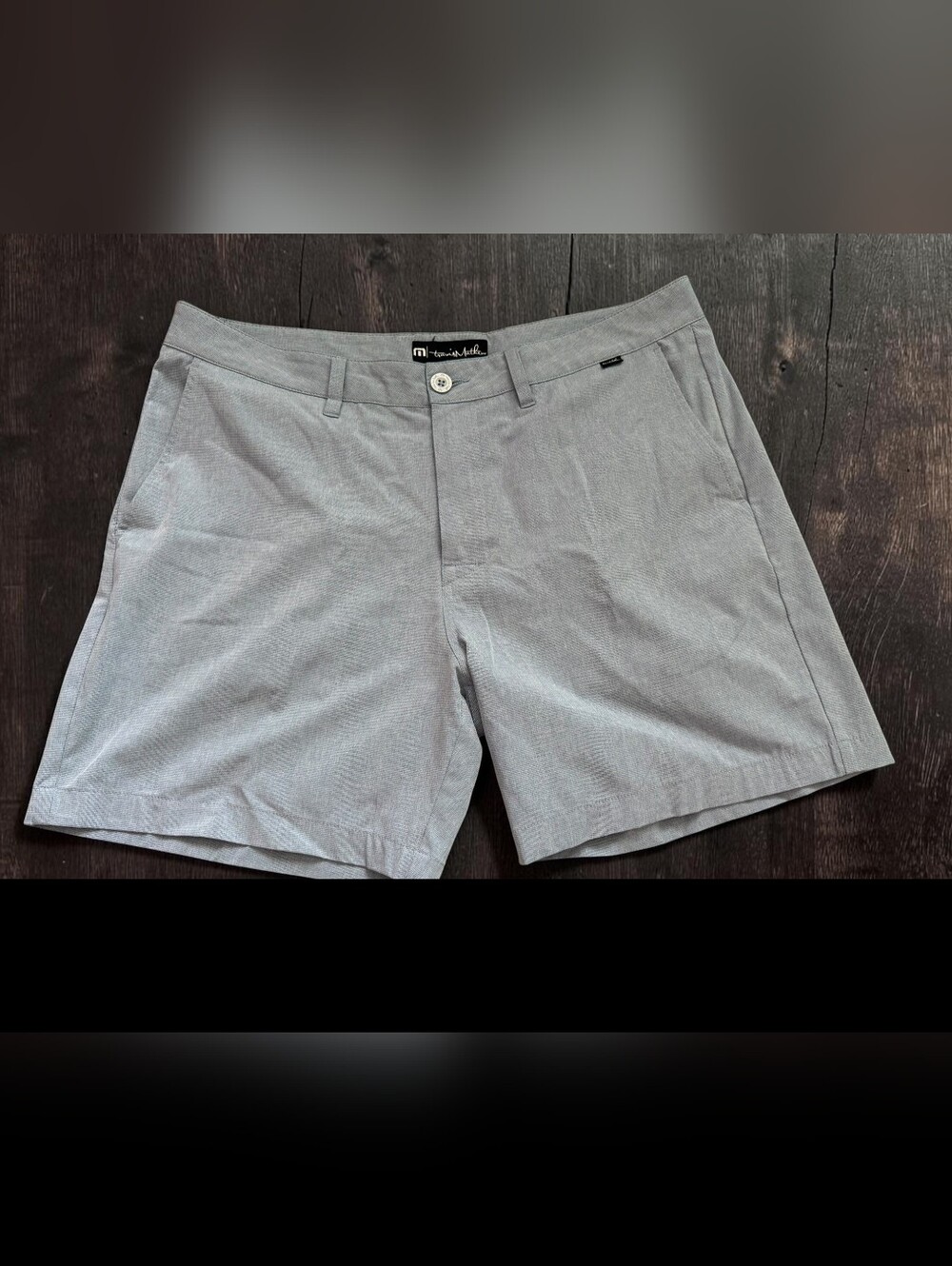 TravisMathew Men's Golf Shorts Size 36 Light Blue Performance Stretch Flat Front